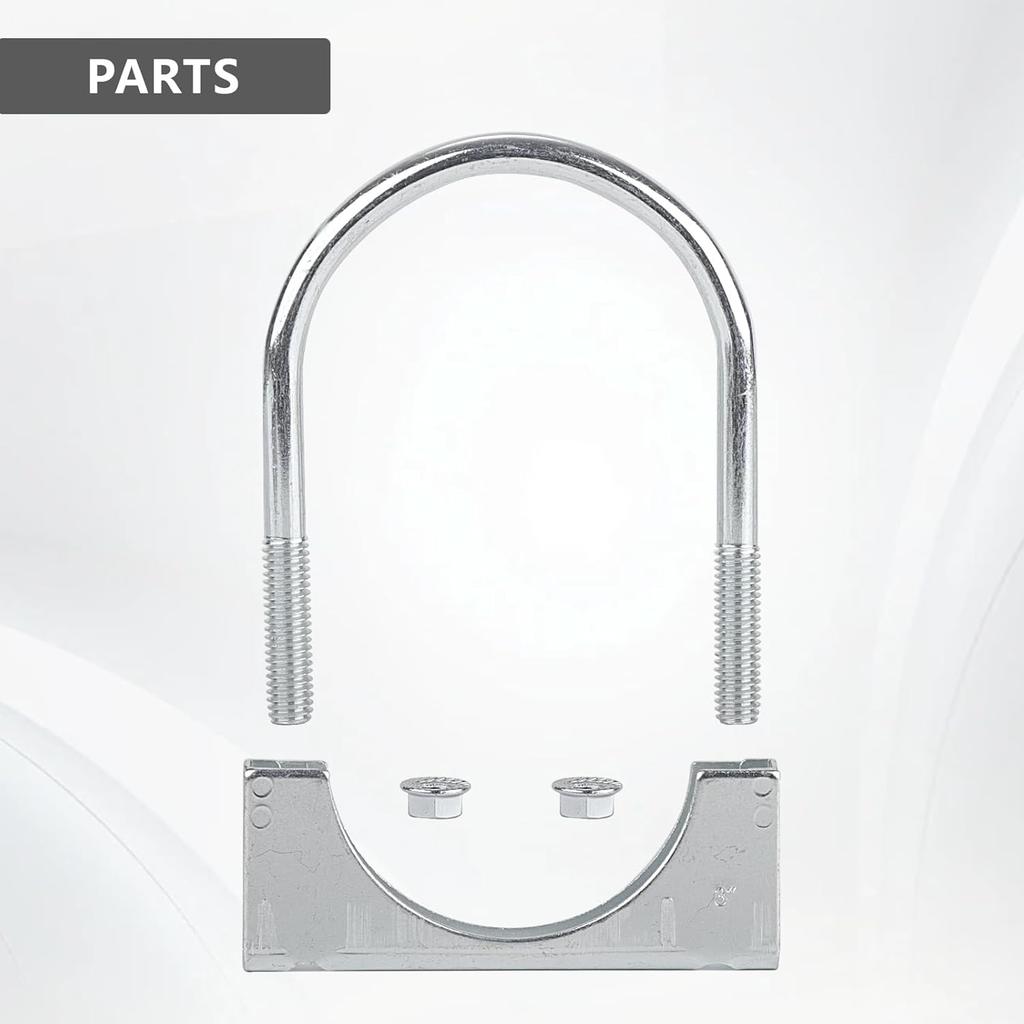 LCGP 2" Heavy Duty U Bolt Clamps Saddle Type Anti-Corrosion 2 Pack Muffler Clamps