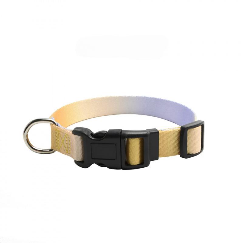 Pet Collar Dog Gradient Collar Anti Loss Positioning Nylon Anti Traction Rope with Bell Pet Collars for Small Medium Large Dogs