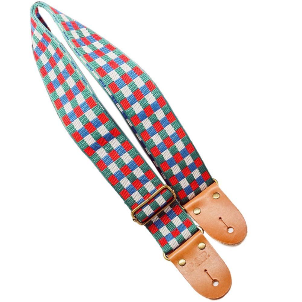 Adjustable Acoustic Guitar Belt Tartan Plaid Guitar Shoulder Strap Instrument Accessories