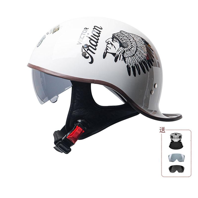 China 3C Certification 2025 New Motorcycle Helmet Retro Helmet ABS Lightweight Breathable Lining Half Helmet for Men and Women