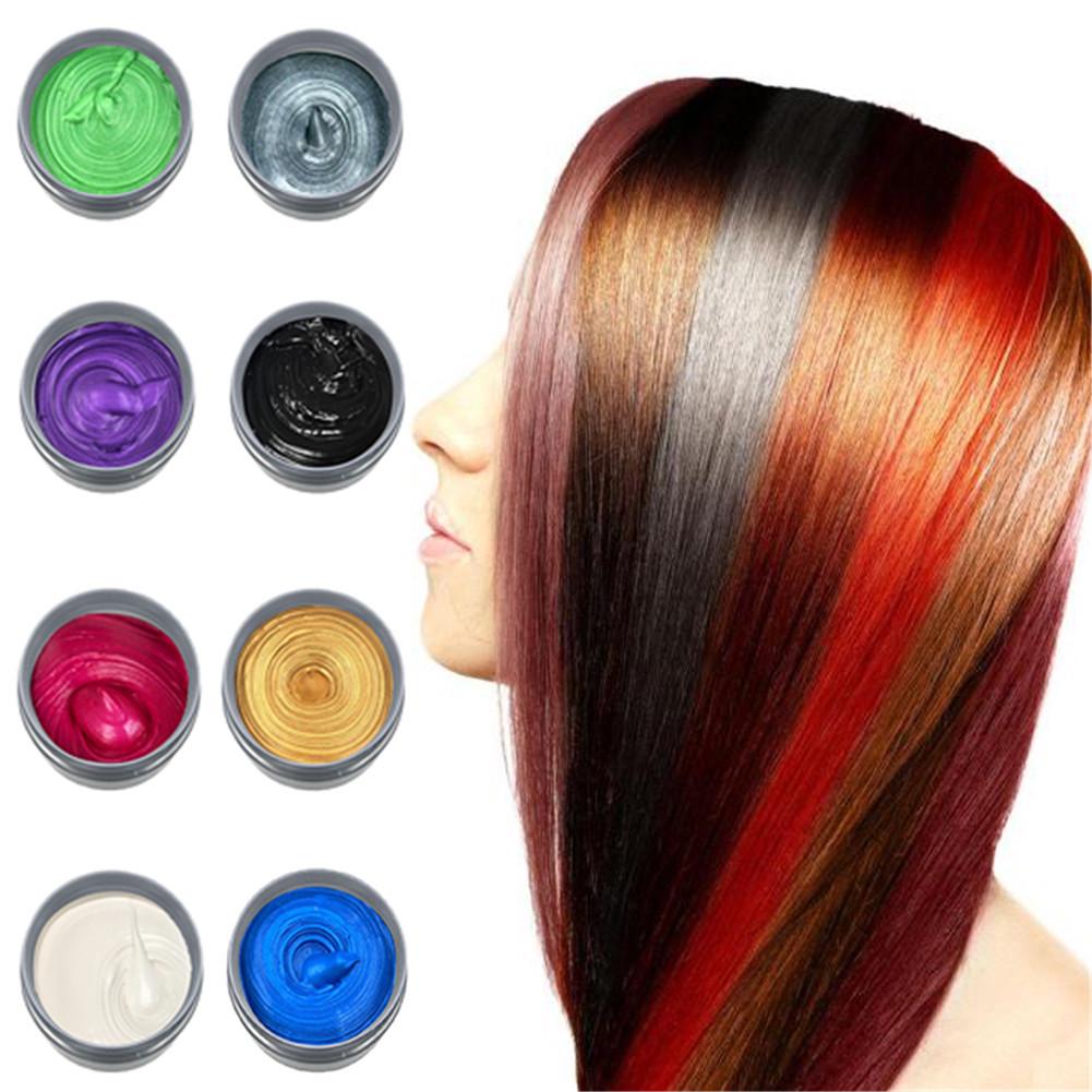 Grandma Gray Hair Color Clay Colorized Disposable Hair Color Wax Cream