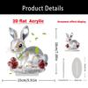 Easter Crystal Glass Gem Rabbit Acrylic 2d Flat Desk Decoration Adornment Babies Second Christmas Ornament Cute Ornament Set