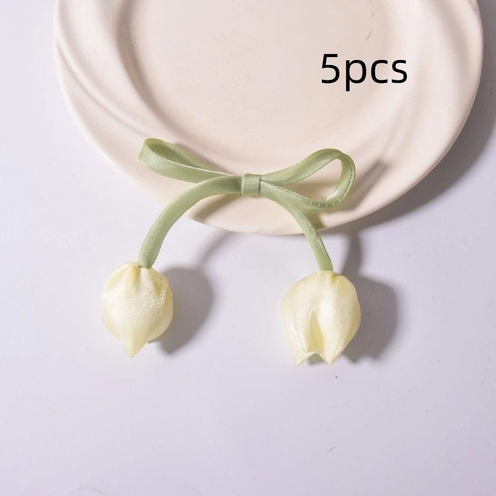 5Pcs Sweet Tulip Lace-up Straps Ornaments Curtains Tie Rope Fashion Curtain Tieback  Cake