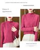 Niche Bark Texture Half-High Collar Sweater: Autumn/Winter Long Sleeve Temperament Knitwear for Women