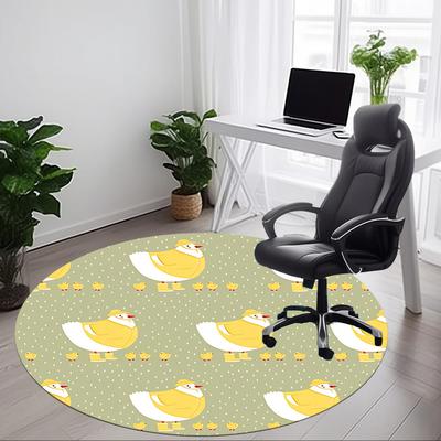 1pc Chicken Pattern Chair Carpet for Office, Soft Flannel Throw Mat, Perfect for Office, Holiday Party Decoration Choice Yy260320071