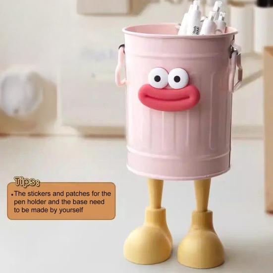 Cartoon Pen Holder Sausage Mouth Storage Bucket Large Capacity Student Desktop Storage Box Desk Organizer for Office Home