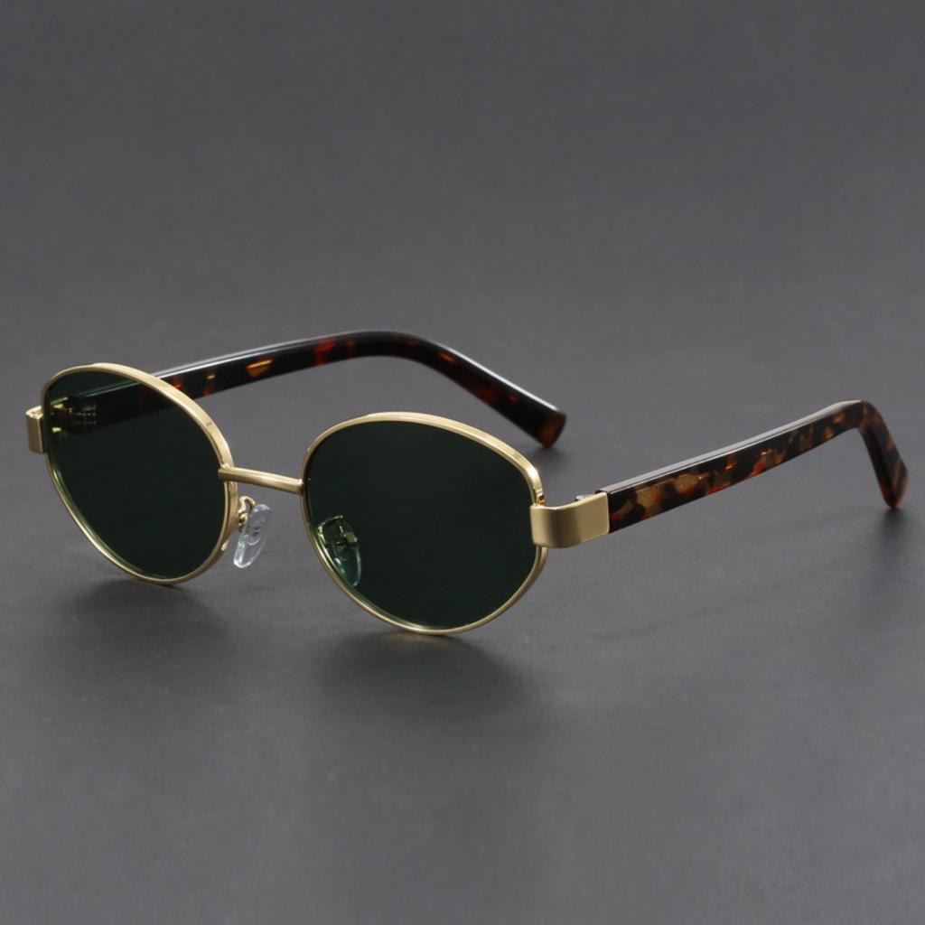 Retro Owalne Okulary Przeciwsłoneczne Damskie Modne Metalowe Okulary Słoneczne Męskie Outdoor Stylowe Dekoracyjne Osłona Przeciwsłoneczna Okulary UV400 Luksusowa Marka Design Jakość