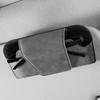 Car Glasses Case Auto Sun Visor Premium Suede Glasses Holder Wear-Resistant Sunglasses Protective Box Universal Cars Accessories