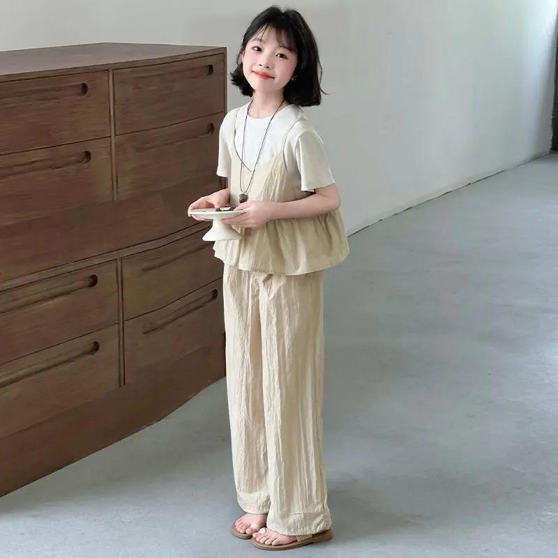 Children's Clothes Set Girls Outfit Sets Shirts Kids Clothing Dresses Little Girl Sweatshirt Tweens