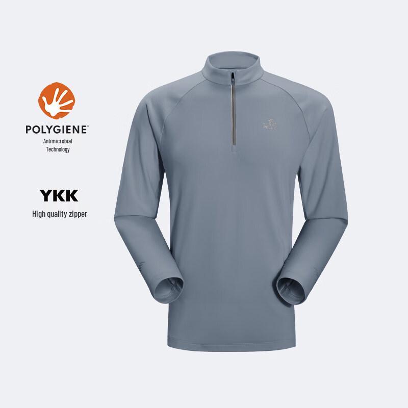 Pelliot Men s Outdoor Long-Sleeve Stand-Up Collar T-Shirt L