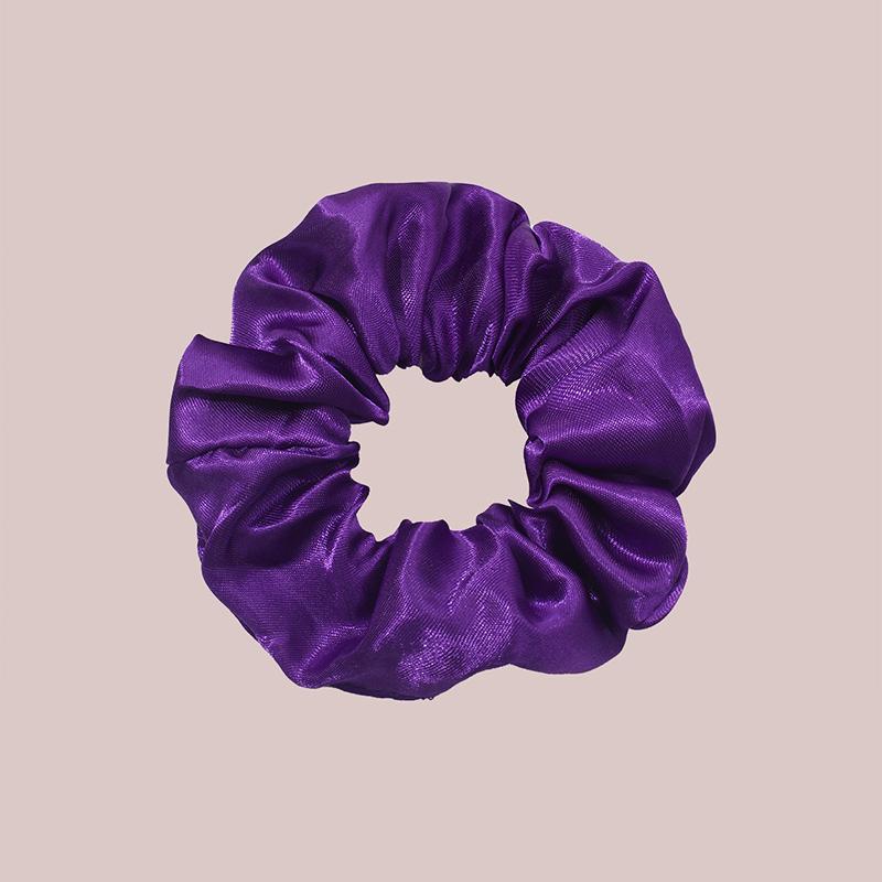 8Pcs  Satin Fabric Sausage Loop Hair Rings Set Solid Colour Fabric Loop Hair Rope Hair Scrunchies Scrunchy Black Coffee