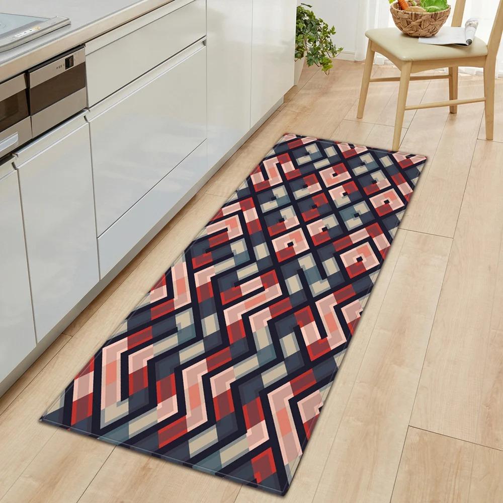 Geometric Creative Printing Home Kitchen Floor Mats Door Front Decoration Floor Mats
