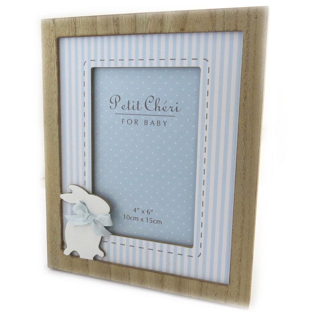 Les Trésors De Lily [N0852] - Photo Frame 'Mon Ange' Blue Rabbit (10x15 Cm)