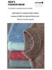 Men's Winter Thickened Pure Wool Half-High Collar Sweater - Three-Strand Marled Yarn Loose Knit
