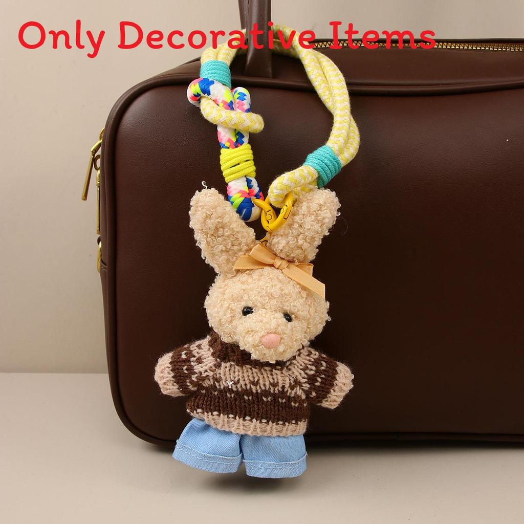 Cute Plush Bear Keychain With Woolen Sweater For Kids And Teen Gift