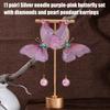 Sparkling Butterfly Drop Earrings Pendant Alloy Jewelry For