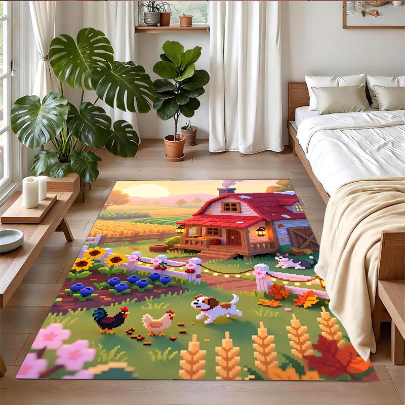 Crystal Velvet Rug Soft Non Slip Indoor Floor Mat Home DecorStardew Valley