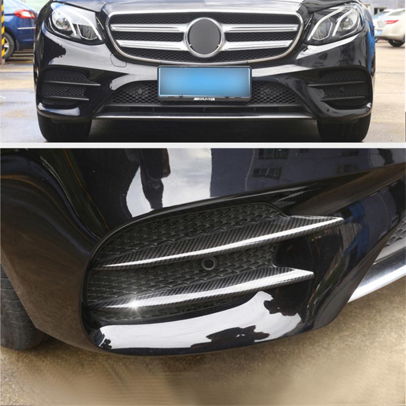 4 X Kohlefaser-Look Front-Nebelscheinwerfer-Gitterleisten Abdeckung Zierleiste Für Mercedes-Benz