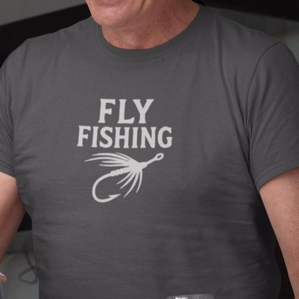 Fly Fishing Cotton Tee: Angler Gift for Outdoor Enthusiasts