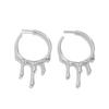 C040ins Lava Water Drop Liquid Metal Choker for Women Simple Round Irregular Choker