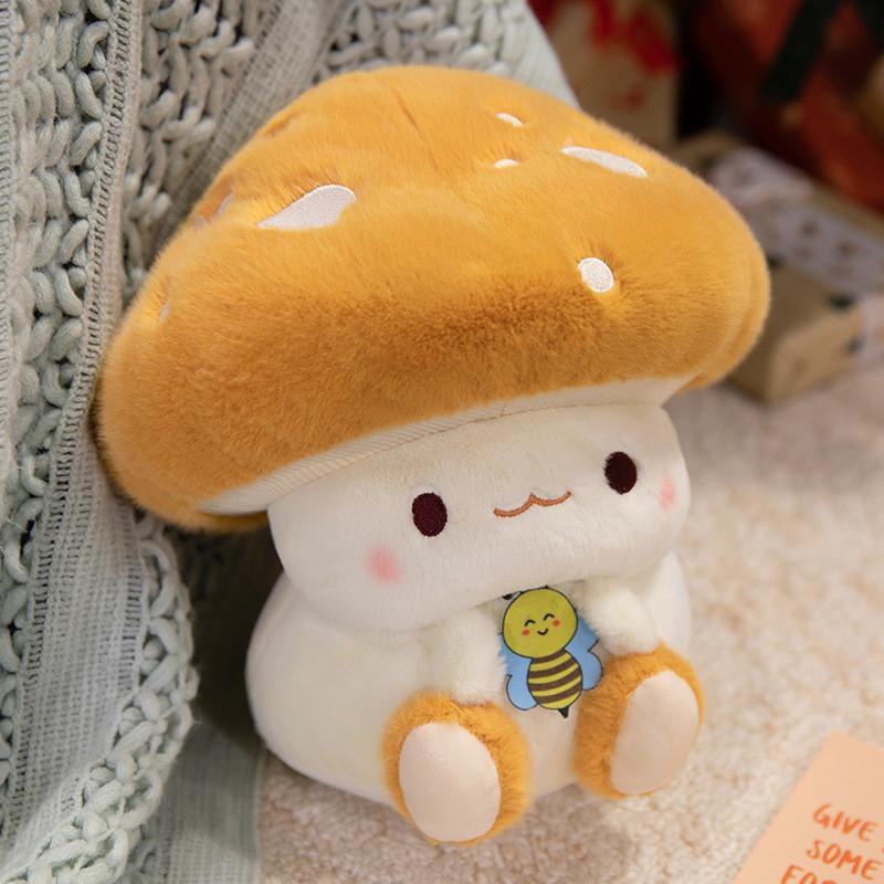 Whimsical Plush Mushroom Toy Material Children Room Decor Festival Gift Dolls