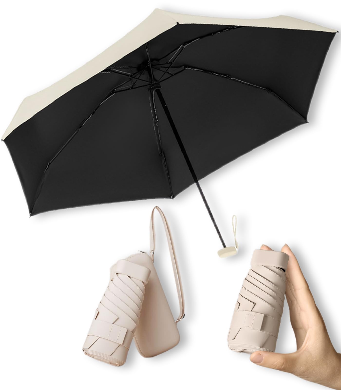 

для складного зонта от солнца с УФ-светом и теплом Идеально для солнца и ультралегкий и УФ-день или день Идеально для дождливого Портативный с хранением Солнце и