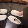 2025 Winter Wool Slippers Women Curly Sheep Fur Flat Shoes Warm Cozy Slip On Pantuflas House Slides Femme Cotton Lambswool Mules