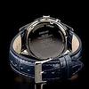 JMW TOKYO Moon Phase Watch 100m Water Genuine Leather Roman Blue Silver Limited Edition of 300 Perfect Day Gift Men's [Japanese Movement] Resistant,