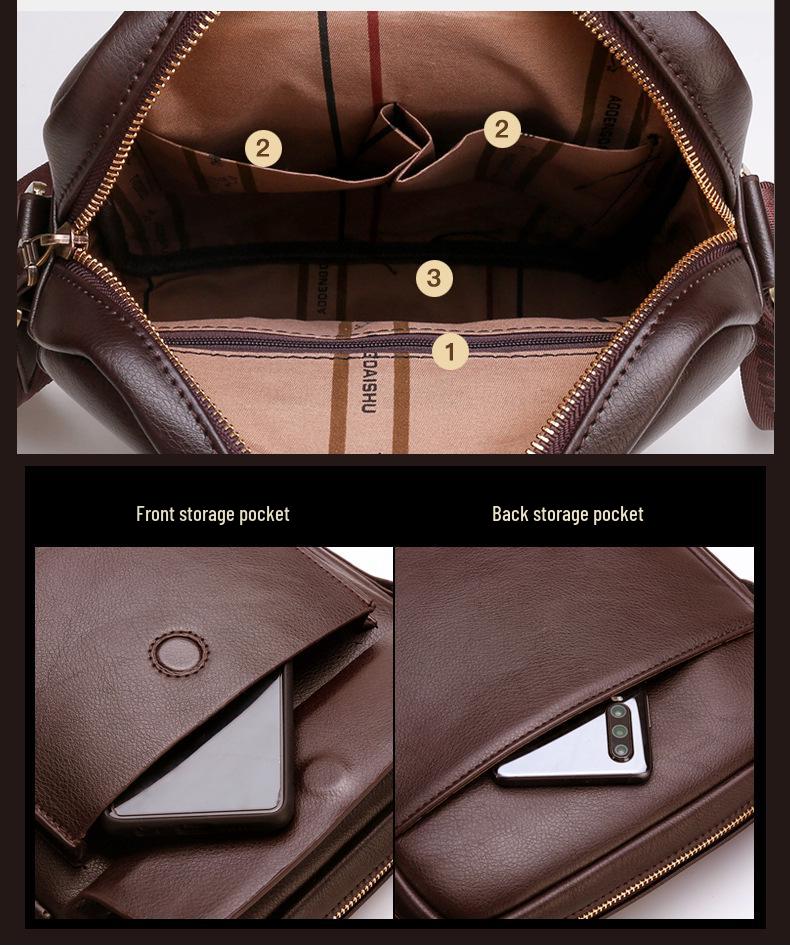 Kangaroo Men's Crossbody Bag - Single Shoulder Bag for Business Travel and Casual Wear