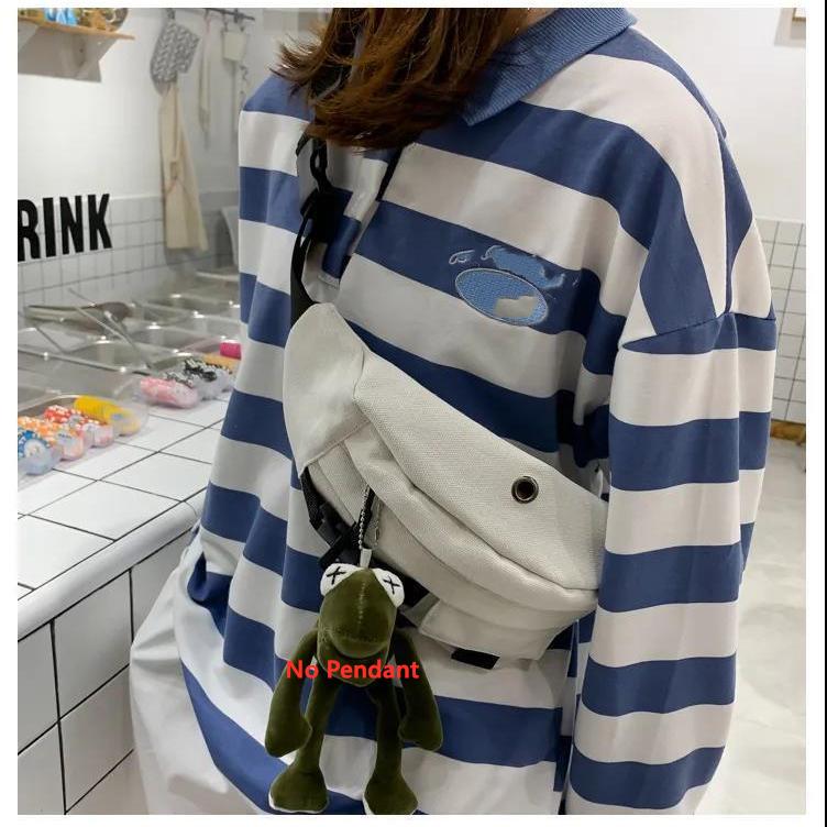 Женская однотонная сумка-молния Shell Bun Crossbody Chest Bag Leisure Canvas Clinned — фото 7