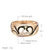 Unusual Black Enamel Ring For Women  Rose Gold Color Natural Zircon Rings Creative Ethnic Bride Wedding Jewelry