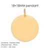 EManco Minimalist Geometric Round Pendant Homemade Bracelet and Necklace Making Accessories