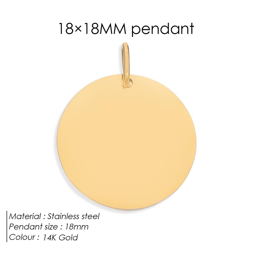 EManco Minimalist Geometric Round Pendant Homemade Bracelet and Necklace Making Accessories