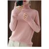 Stand Collar Sweater Women Autumn Winter Thick Korean Style Solid Color Pullover Loose Knit Long Sleeve Base Layer