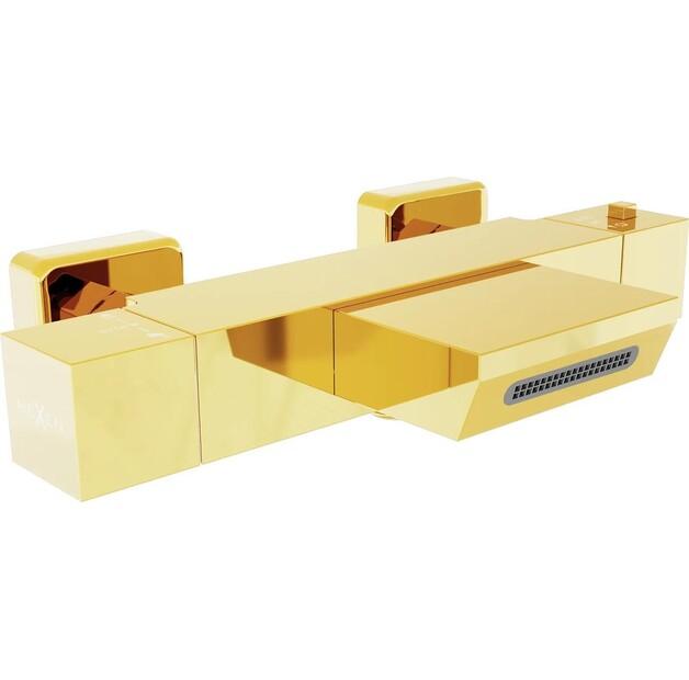 

Смеситель Mexen Cube золото 77360-50