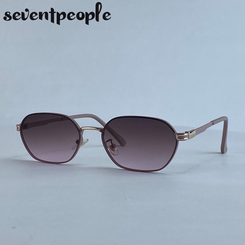 Steampunk Rectangle Sunglasses  Luxury Brand Trendy Metal Small Frame Sunglass For Ladies Classic Rectangular Shades UV400