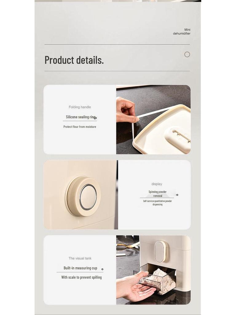 Versiegelter Mehl- und Reisspeicherbehälter in Lebensmittelqualität, insekten- und feuchtigkeitsdicht