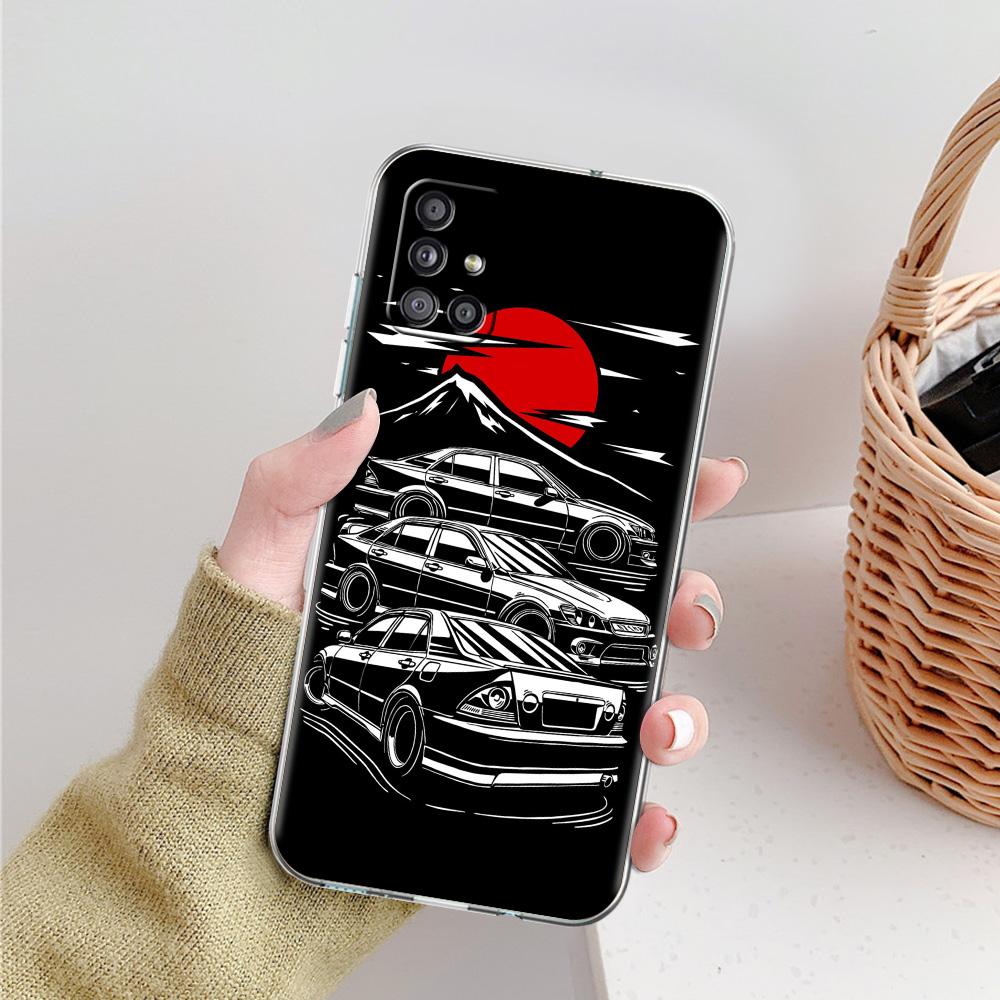 Case For Samsung A15 A13 A35 A55 A51 A71 A41 A31 A21S A03S A05 A17 A23 A25 A33 A53 A73 5G A07 4G Cover Japan JDM Sports Car