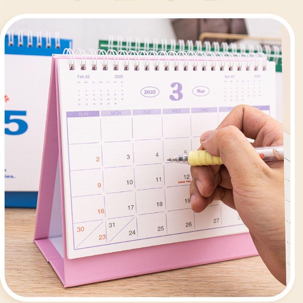 Standing Flip 2025  English  Desk Calendar Daily Monthly Table Planner Desktop Calendar  Gifts