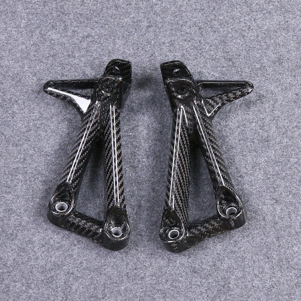 Yamaha MT-10 FZ-10 Carbon Fiber Rear Heel Plates Foot Peg Wings