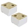 12pcs Grow Block Fast Absorption Mini Double Hole Cultiwool Rockwool Hydroponic Planting Block for Hydroponics