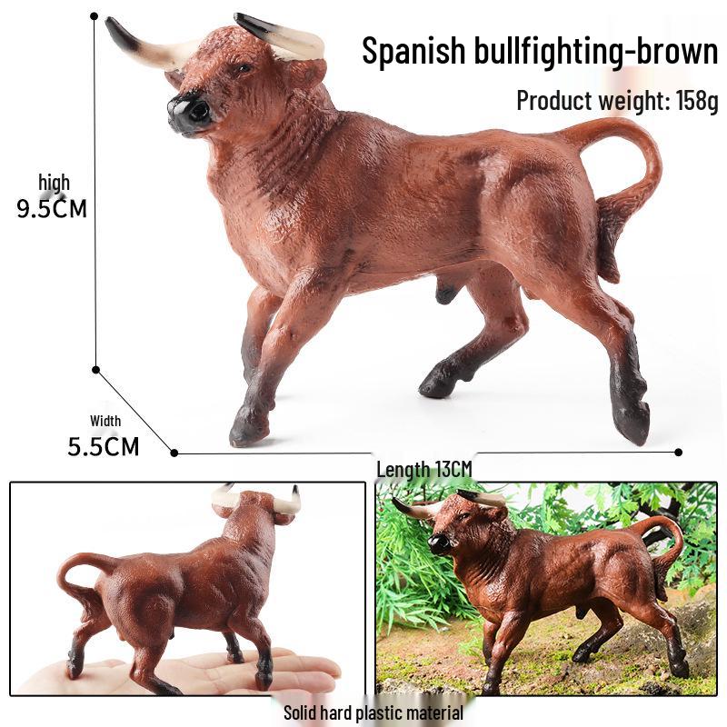Texas Longhorn Cow Toy: Mother and Calf Set - Children s Animal Model Ornament