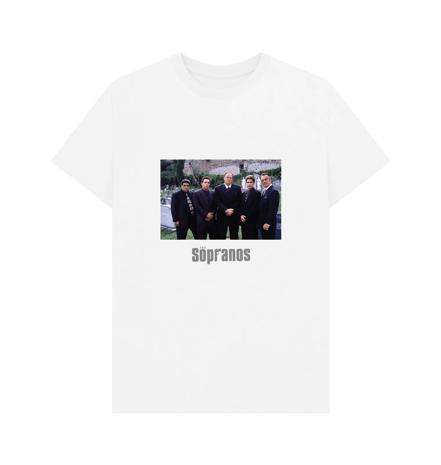 PREMIUM OFFICIAL The Sopranos The Sopranos Cast White T-Shirt 2XL
