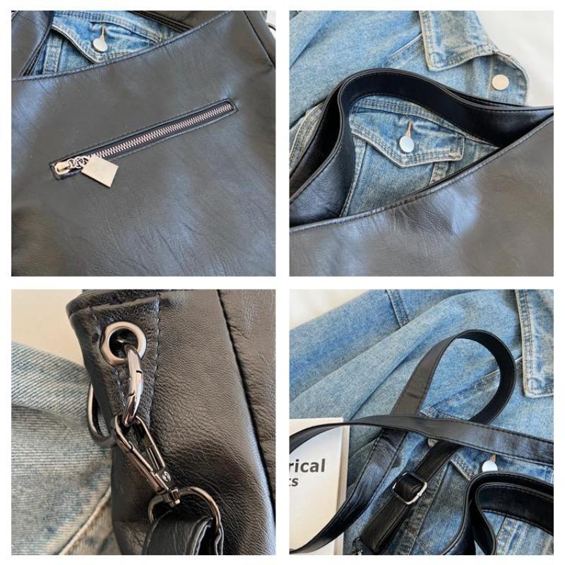 Retro Women's PU Leather Handbag Large Capacity Shoulder Bags Ladies Soft Leather Crossbody Bags for Daily Commute Work Shopping and Weekend Outings