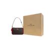 Coach Borsa a Spalla Tote Nolita 19 con Stampa Monogramma Chiusura a Zip Pelle PVC Piccola da Donna Marrone Scuro Rosso CY039-IMXD0