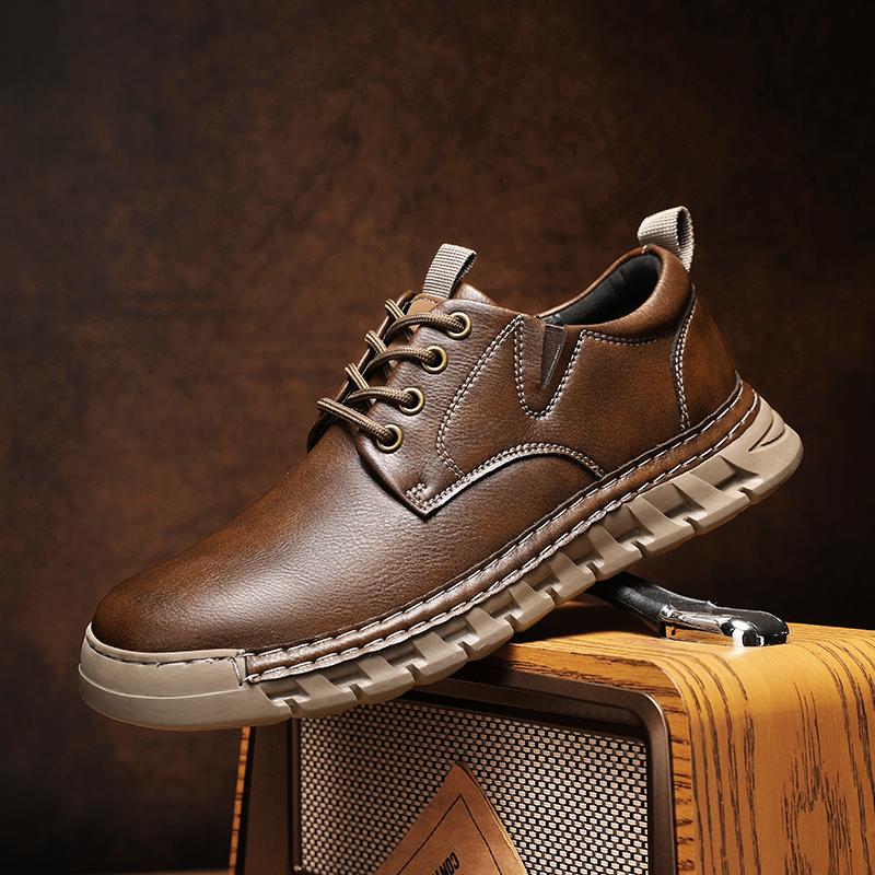Male Sneakers Adult Non Slip Casual Desert Hiking Footwear Treking Shoes Trainers Outdoor Casual Leather Mens Shoes Retro Style