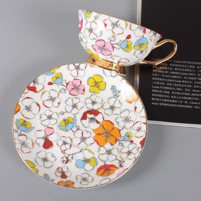 European Coffee Cup Saucer Small Fresh Water Cup Teacup British Afternoon Tea High Bone China Ceramic Cup Gifts Holiday Gifts