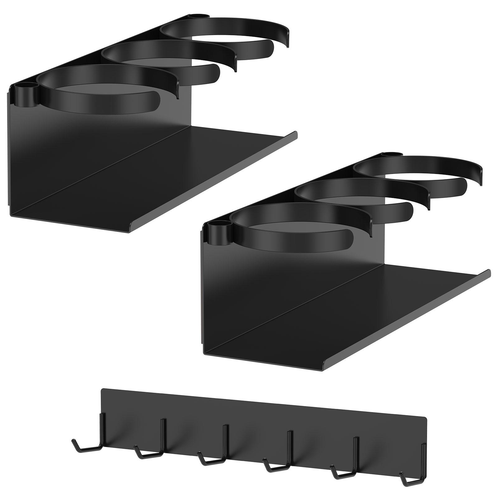 

Carbon Steel Magnetic Cup Holder Space Saving Relocatable Refrigerator Tumbler Rack With Lid Holder for Kitchen Fridge