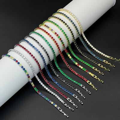 Bracciale Tennis Zircone 3N Multicolore - Lusso Stile Hip-Hop Europeo e Americano