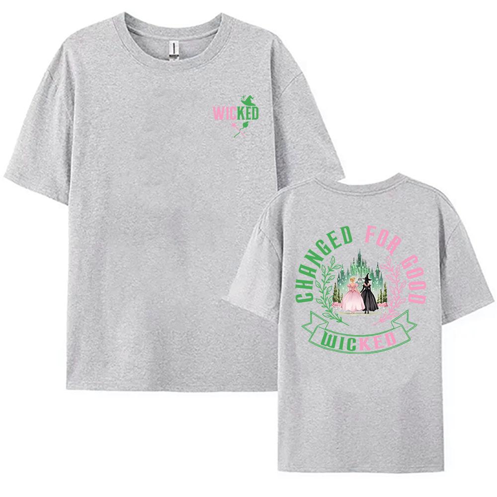 Fashion Film Wicked for Good Tshirts Short Sleeve Cotton Female Tshirt Casual Loose Graphic Printing Tees Women Men Clothing